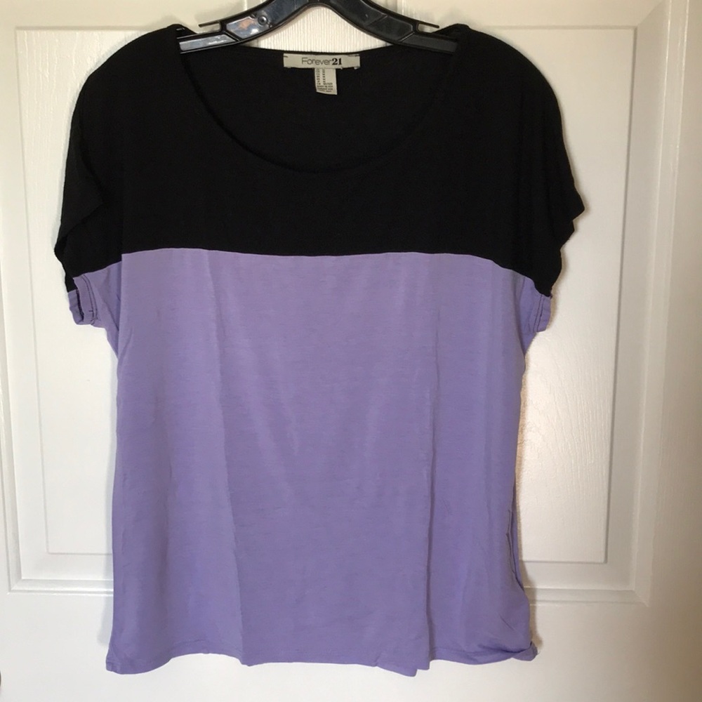 Forever 21 purple and black tshirt